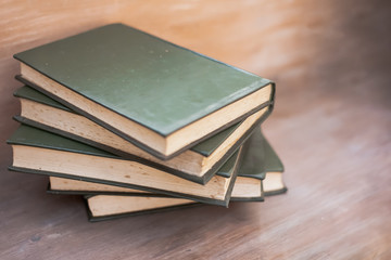 stack of old books