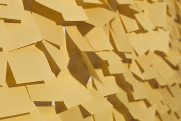 Board with sticky paper notes memo post.
