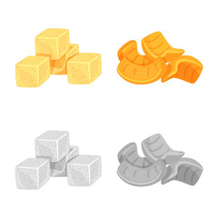 Vector illustration of Oktoberfest and bar sign. Collection of Oktoberfest and cooking stock vector illustration.