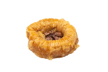 Tasty baklava isolated on white background.