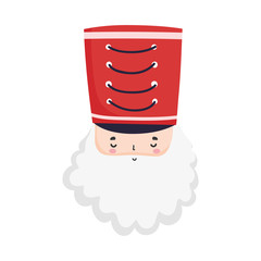 merry christmas celebration nutcracker soldier face with hat