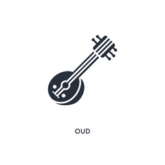 oud icon. simple element illustration. isolated trendy filled oud icon on white background. can be used for web, mobile, ui.