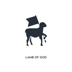 lamb of god icon. simple element illustration. isolated trendy filled lamb of god icon on white background. can be used for web, mobile, ui.