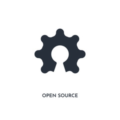 open source icon. simple element illustration. isolated trendy filled open source icon on white background. can be used for web, mobile, ui.