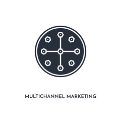 multichannel marketing icon. simple element illustration. isolated trendy filled multichannel marketing icon on white background. can be used for web, mobile, ui.