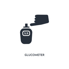 glucometer icon. simple element illustration. isolated trendy filled glucometer icon on white background. can be used for web, mobile, ui.