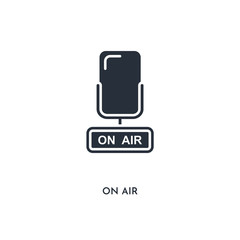 on air icon. simple element illustration. isolated trendy filled on air icon on white background. can be used for web, mobile, ui.