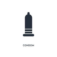 condom icon. simple element illustration. isolated trendy filled condom icon on white background. can be used for web, mobile, ui.