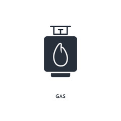 gas icon. simple element illustration. isolated trendy filled gas icon on white background. can be used for web, mobile, ui.