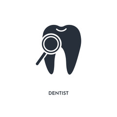 dentist icon. simple element illustration. isolated trendy filled dentist icon on white background. can be used for web, mobile, ui.