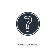 question mark icon. simple element illustration. isolated trendy filled question mark icon on white background. can be used for web, mobile, ui.