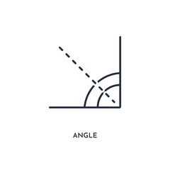 angle icon. simple element illustration. isolated trendy filled angle icon on white background. can be used for web, mobile, ui.