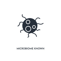 microbiome known as bacteria icon. simple element illustration. isolated trendy filled microbiome known as bacteria icon on white background. can be used for web, mobile, ui.
