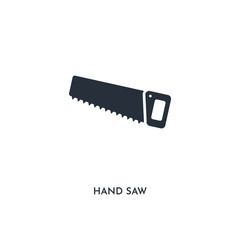 hand saw icon. simple element illustration. isolated trendy filled hand saw icon on white background. can be used for web, mobile, ui.