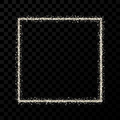 Silver glitter frame with shiny sparkles