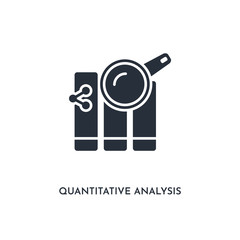 quantitative analysis icon. simple element illustration. isolated trendy filled quantitative analysis icon on white background. can be used for web, mobile, ui.