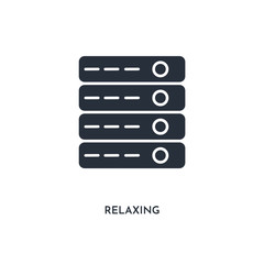 relaxing icon. simple element illustration. isolated trendy filled relaxing icon on white background. can be used for web, mobile, ui.