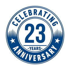 23 years anniversary celebration logo template. Vector and illustration.