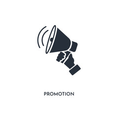 promotion icon. simple element illustration. isolated trendy filled promotion icon on white background. can be used for web, mobile, ui.