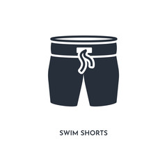 swim shorts icon. simple element illustration. isolated trendy filled swim shorts icon on white background. can be used for web, mobile, ui.