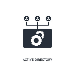 active directory icon. simple element illustration. isolated trendy filled active directory icon on white background. can be used for web, mobile, ui.