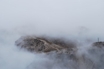clouds on the mountains