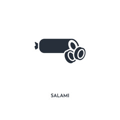 salami icon. simple element illustration. isolated trendy filled salami icon on white background. can be used for web, mobile, ui.