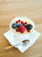Panna cotta with fresh berries