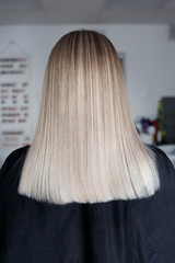 Blond hair with professional hair color airtouch