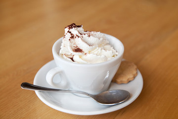 coffee with whipped cream