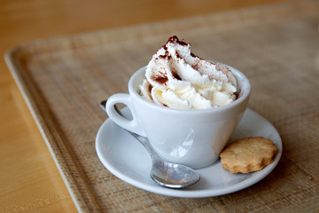 coffee with whipped cream