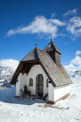 Antonius Kapelle in Alta Badia ski region, Italian Dolomites