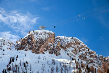 cable car at the top of the mountain