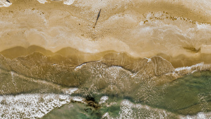 top view of the surf of the sea Majorca Spain