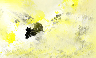Abstract modern painting . Textured background in shades of yellow and black.