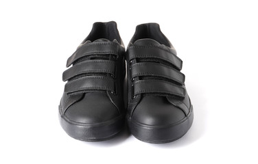 Black men's sneakers isolated on a white background