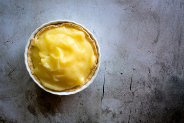 Lemon Tarts with Raspberries