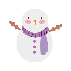 merry christmas celebration snowman with scarf