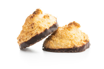 Coconut cookies with chocolate.