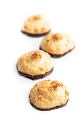 Fototapeta na wymiar Coconut cookies with chocolate.
