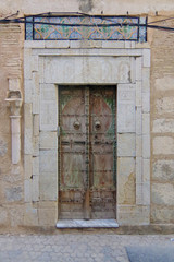 tunisia  old medina wooden door