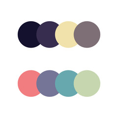 colour palette vector illustration set