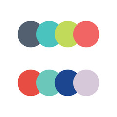 colour palette vector illustration set