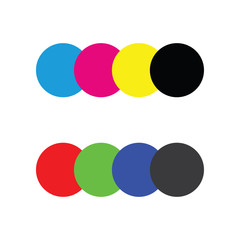 colour palette vector illustration set