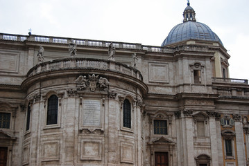 Fototapeta na wymiar Santa Maria Maggiore basilica in Rome, Italy - Piazza dell'Esquilino