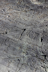 petroglyphs in Val Camonica, Aosta Valley, Italy