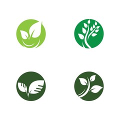 Ecology logo template vector icon