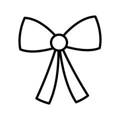 bow decoration ribbon icon thick line