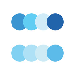 Blue color palette vector illustration