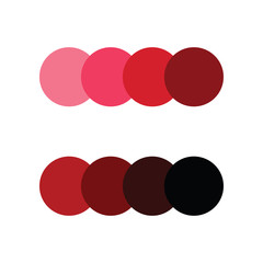 Red color palette vector illustration